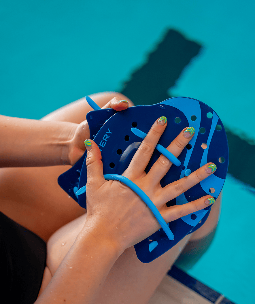 Watery hand paddles - Orwin - Mørkeblå