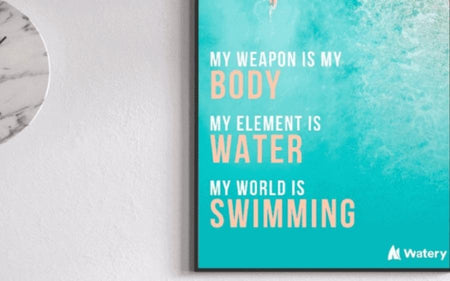 Svømme plakater