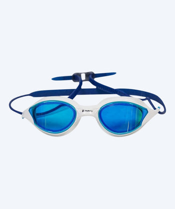 Watery mosjons svømmebriller - Hystrix Flex - Hvit/blå (Mirror)