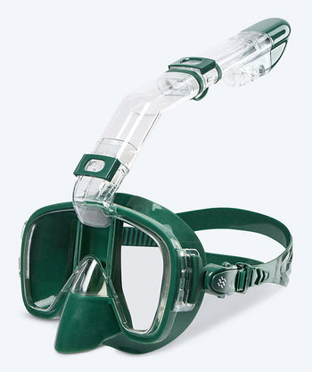 Watery full face snorkelmaske til voksne - Pearl - Mørkegrønn