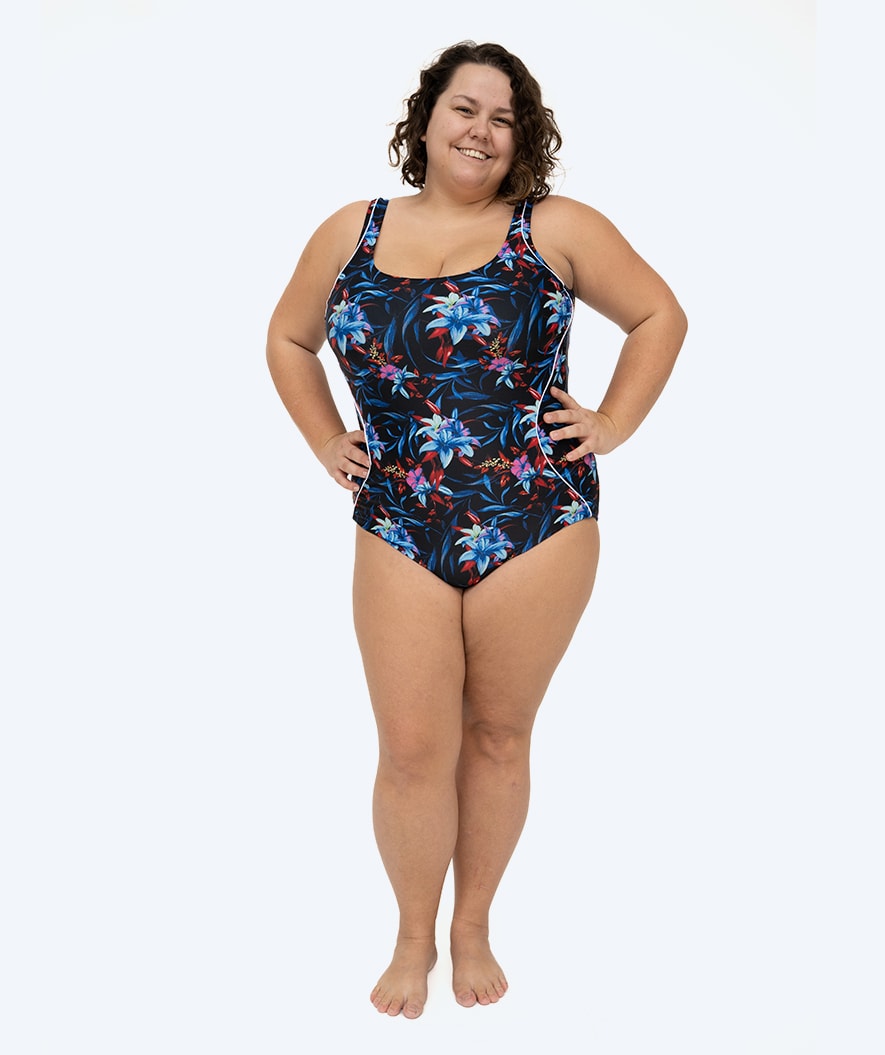Watery badedrakt plus size til damer - Marilla - Arvia Blue