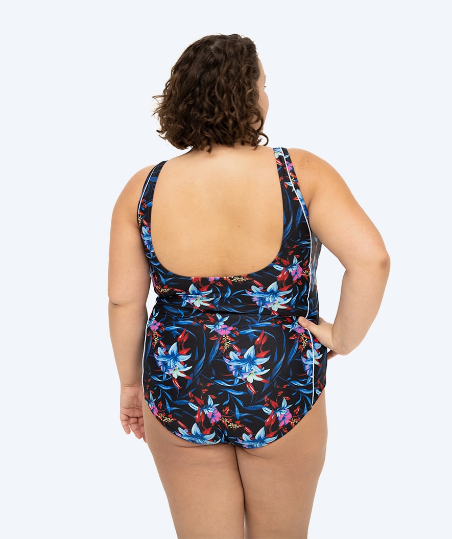 Watery badedrakt plus size til damer - Marilla - Arvia Blue