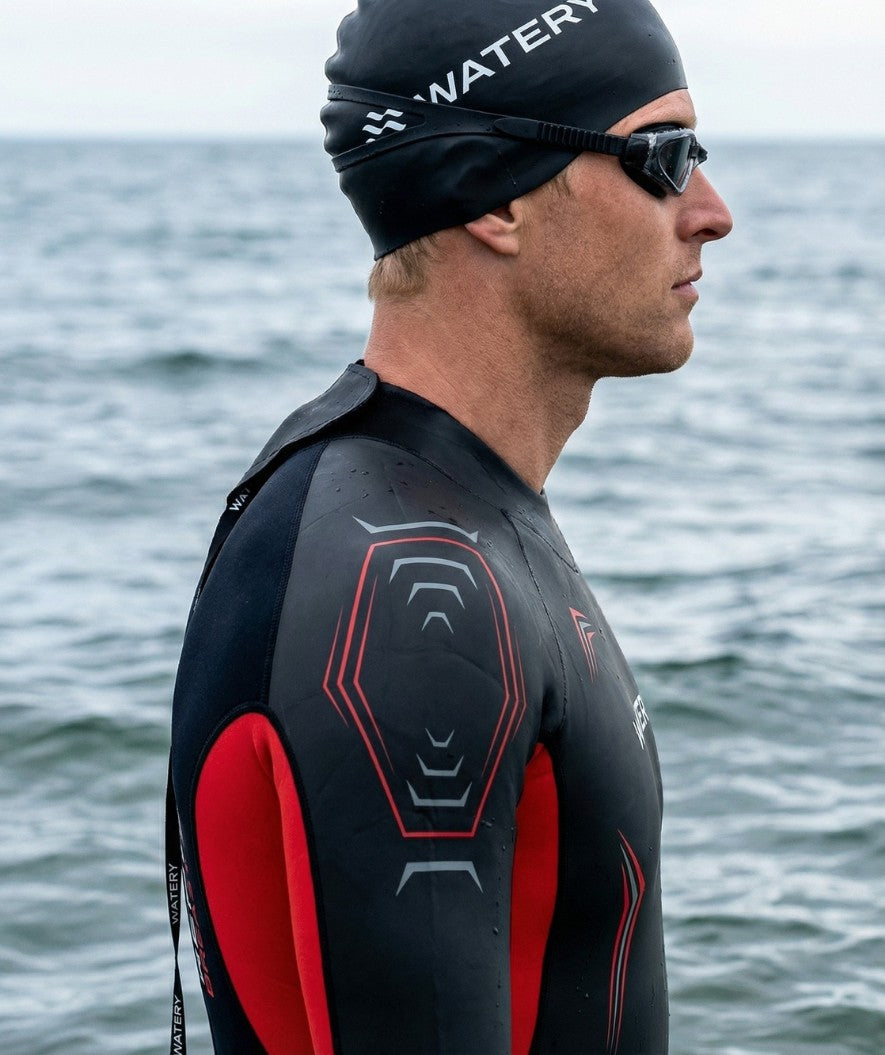 Watery våtdrakt til menn - Reptile Breast - Oransje