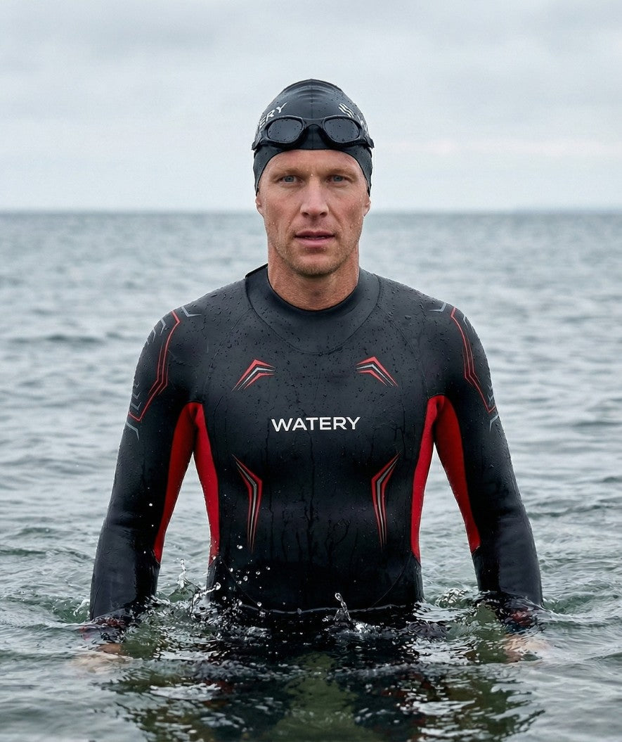 Watery våtdrakt til menn - Reptile Breast - Oransje