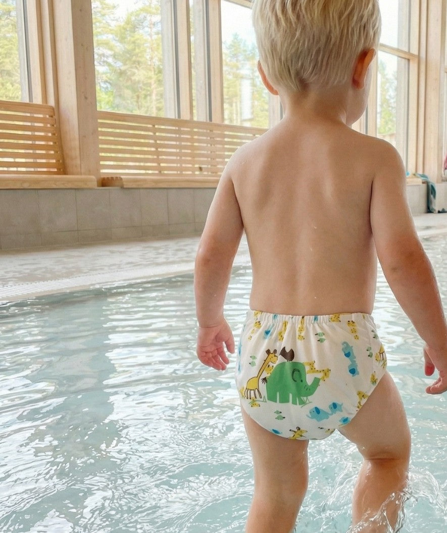 Watery badeble - Ondine - Hvit med trykk