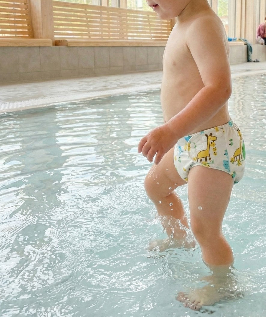 Watery badeble - Ondine - Hvit med trykk