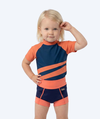 Watery bleiebadebukser til barn - Neoprene Swim Nappy - Atlantic Oransje
