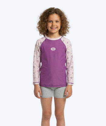 Watery UV-trøye til barn - Brandman Langermet Rashguard - Rosa/lilla
