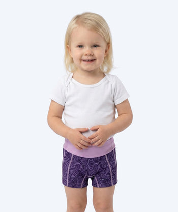 Watery bleiebadebukser til barn - Thetis Youngster - Rosa/lilla