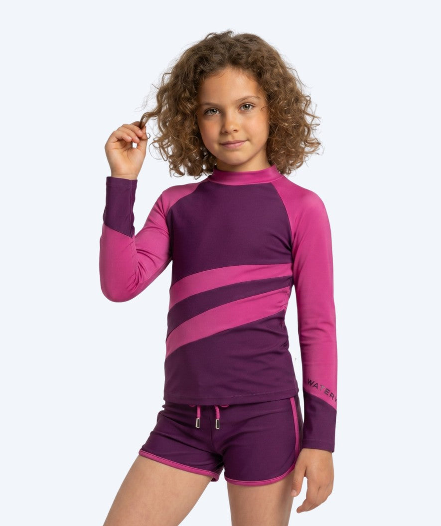 Watery UV-trøye til barn - Manami Langermet Rashguard - Lilla