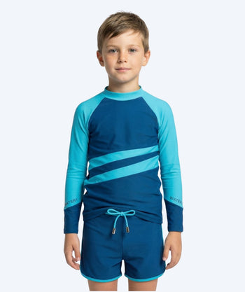 Watery UV-trøye til barn - Manami Langermet Rashguard - Atlantic Blue