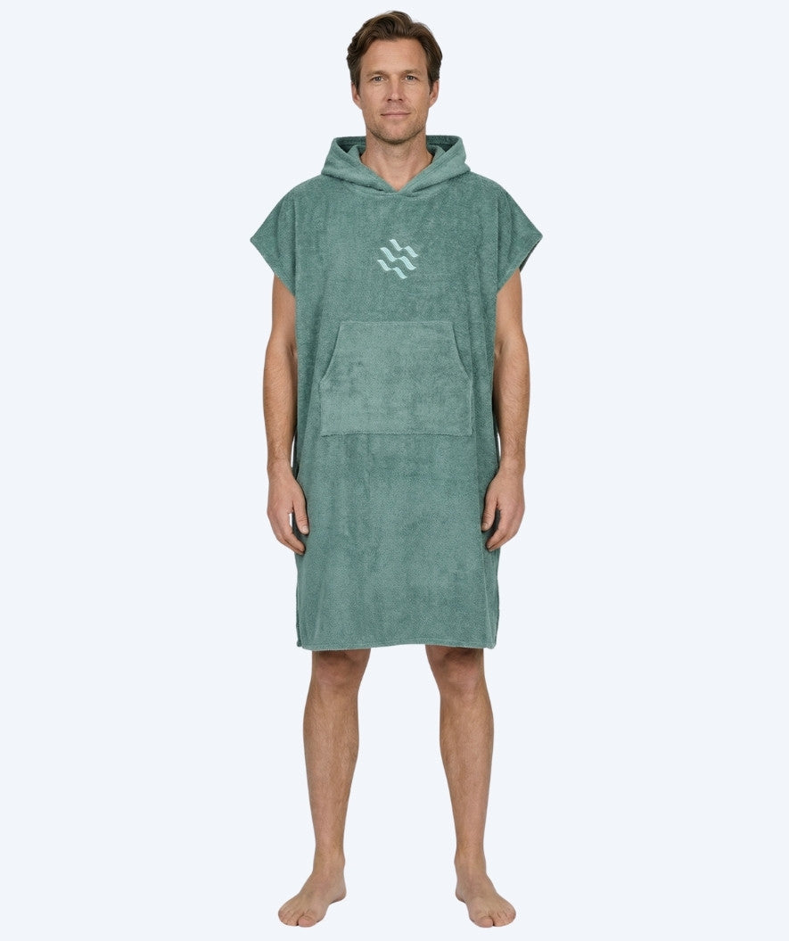 Watery badeponcho til voksne - Bomull - Forrest Green