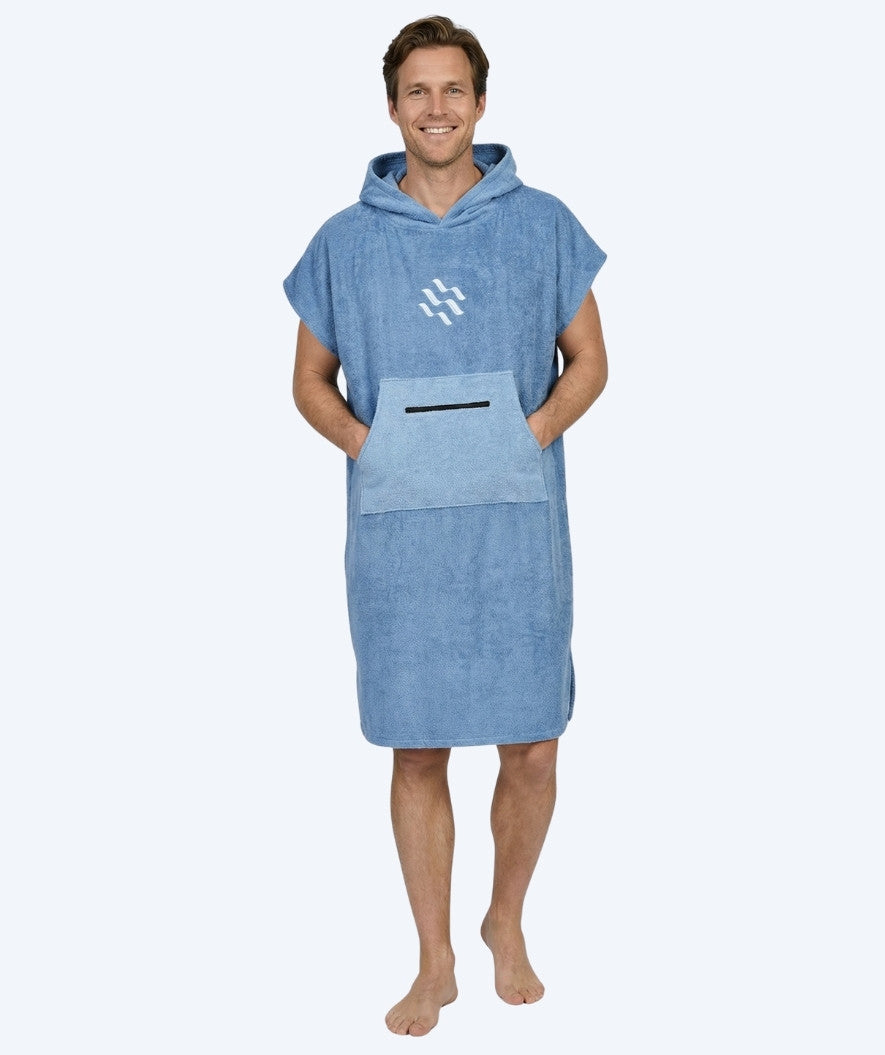 Watery badeponcho til voksne - Bomull - Atlantic Blue