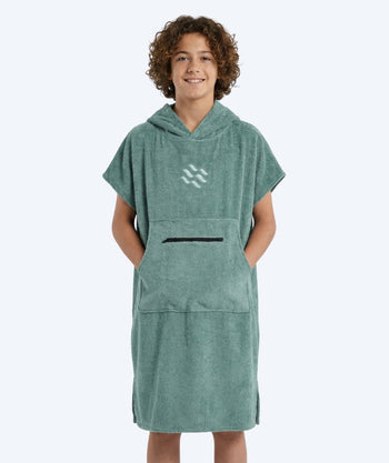 Watery badeponcho til junior (6-15) - Bomull - Forrest Green