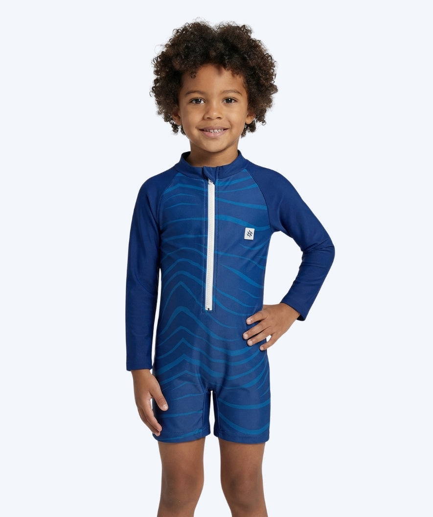 Watery UV-drakt til barn - Fjord Langermet Rashguard - Mørkeblå