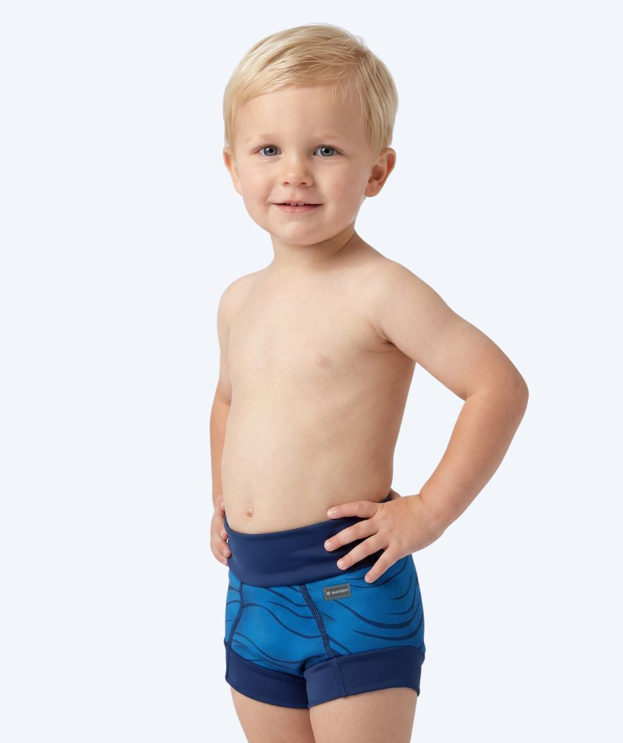Watery bleiebadebukser til barn - Neoprene Swim Nappy - Fjord Blue