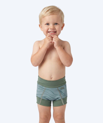 Watery bleiebadebukser til barn - Neoprene Swim Nappy - Fjord Green