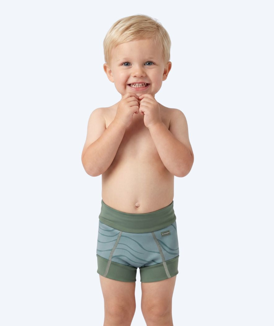 Watery bleiebadebukser til barn - Neoprene Swim Nappy - Fjord Green