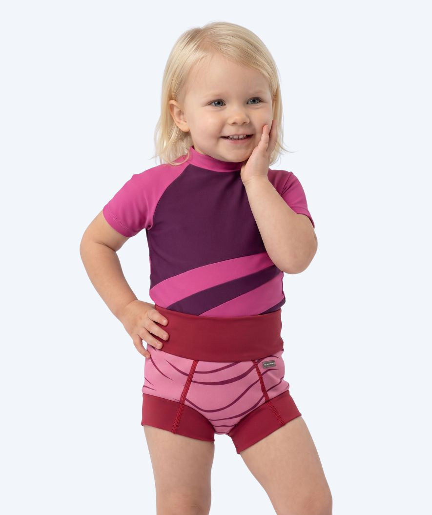 Watery bleiebadebukser til barn - Neoprene Swim Nappy - Fjord Red