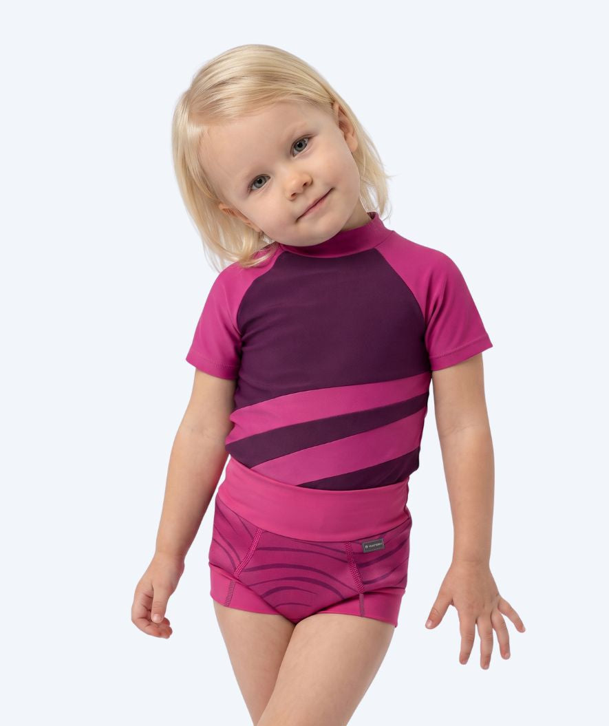 Watery bleiebadebukser til barn - Neoprene Swim Nappy - Fjord Rosa