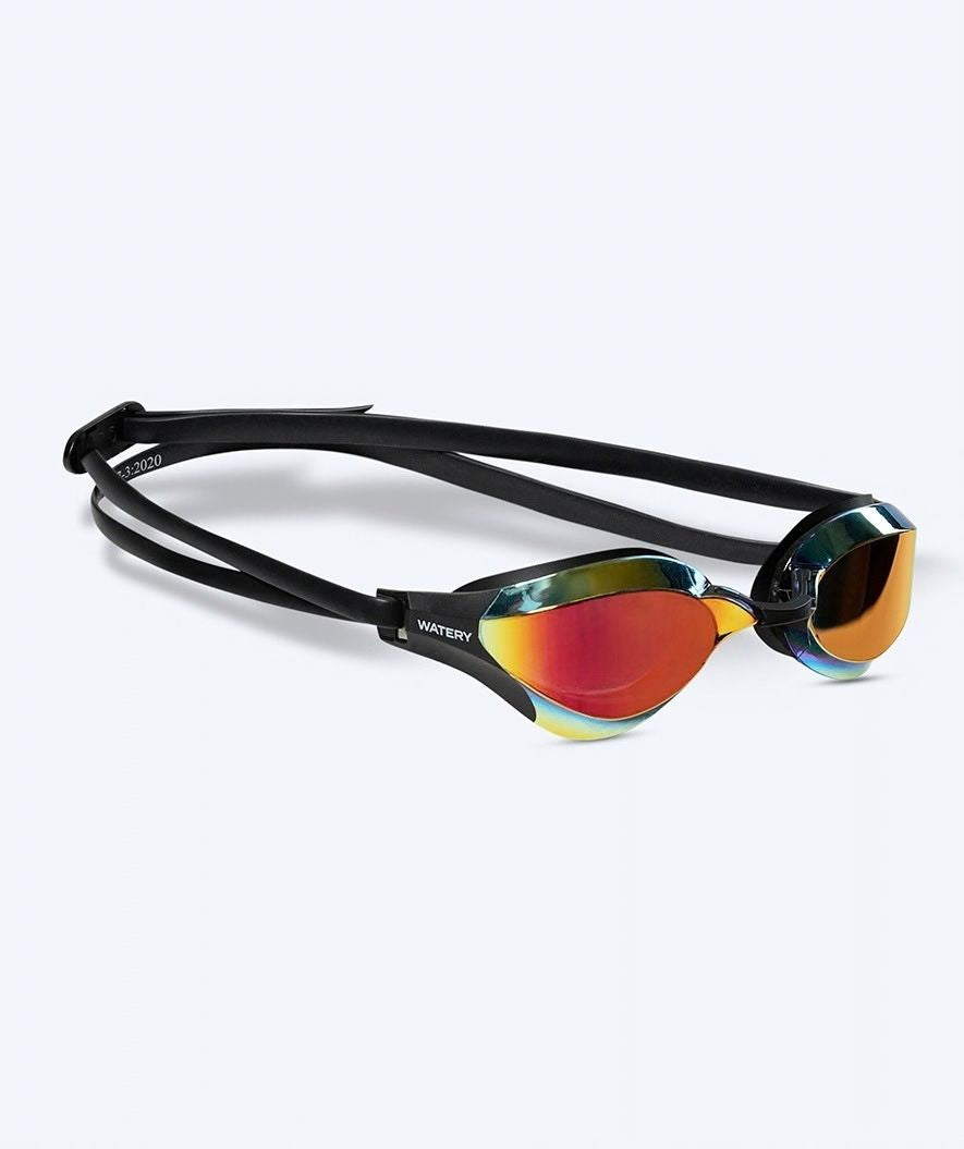 Watery Elite svømmebriller - Rattle Pro Mirror - Svart/gull