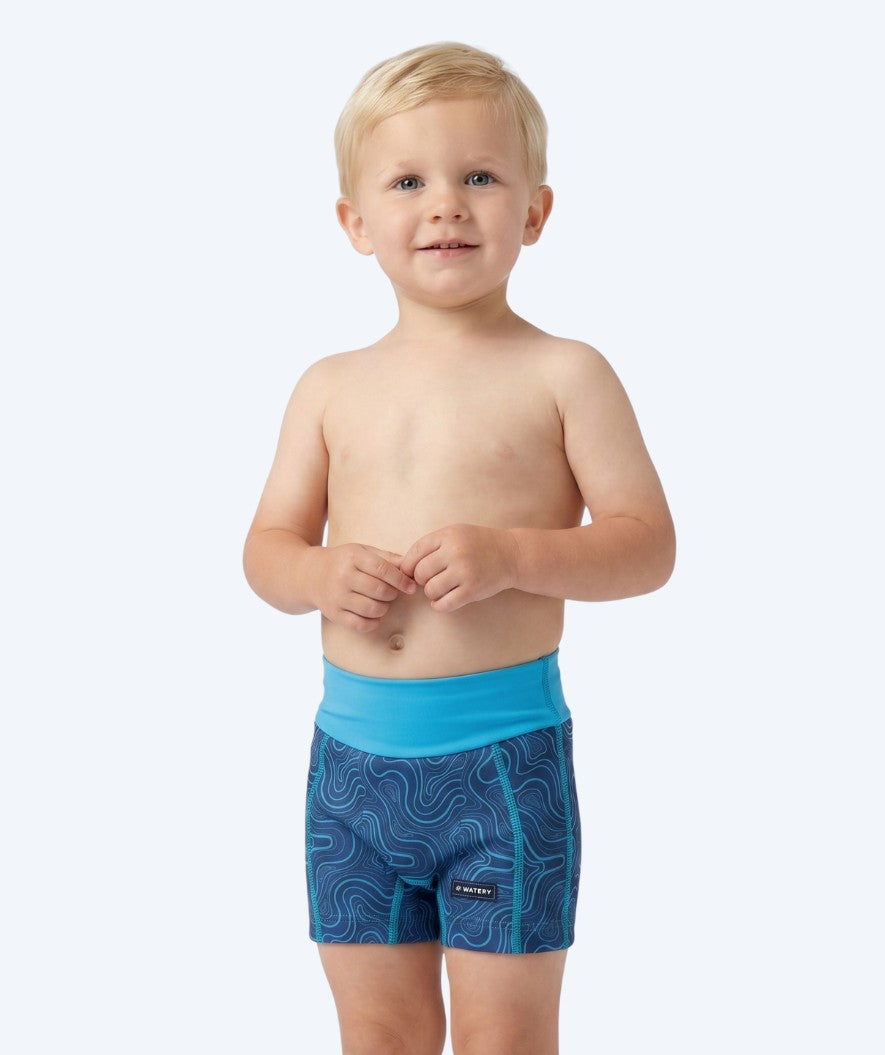 Watery bleiebadebukser til barn - Thetis Youngster - Blå