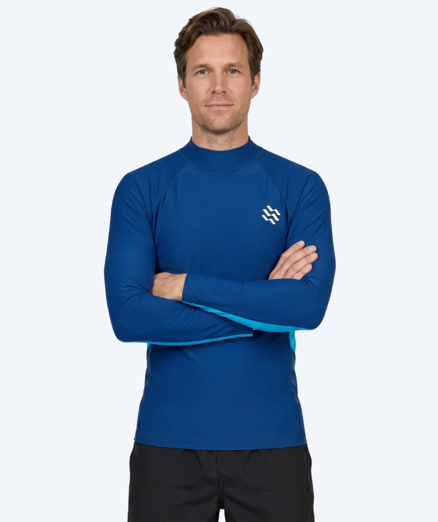 Watery UV-trøye til menn - Scylla Langermet Rashguard - Mørkeblå/lyseblå