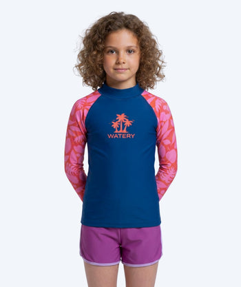 Watery UV-trøye til barn - Osiris Langermet Rashguard - Rosa/mørkeblå