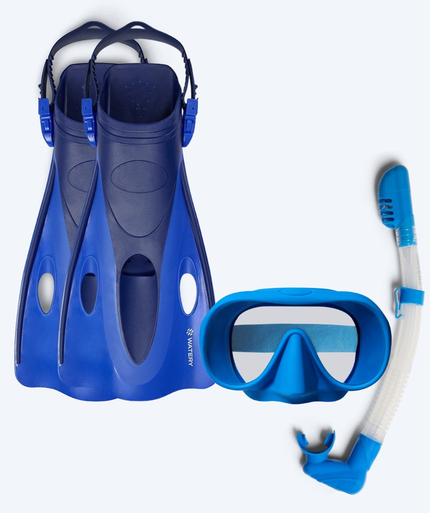 Watery snorkelsett til voksne (fra 15 år) - Launch/Alton - Blå