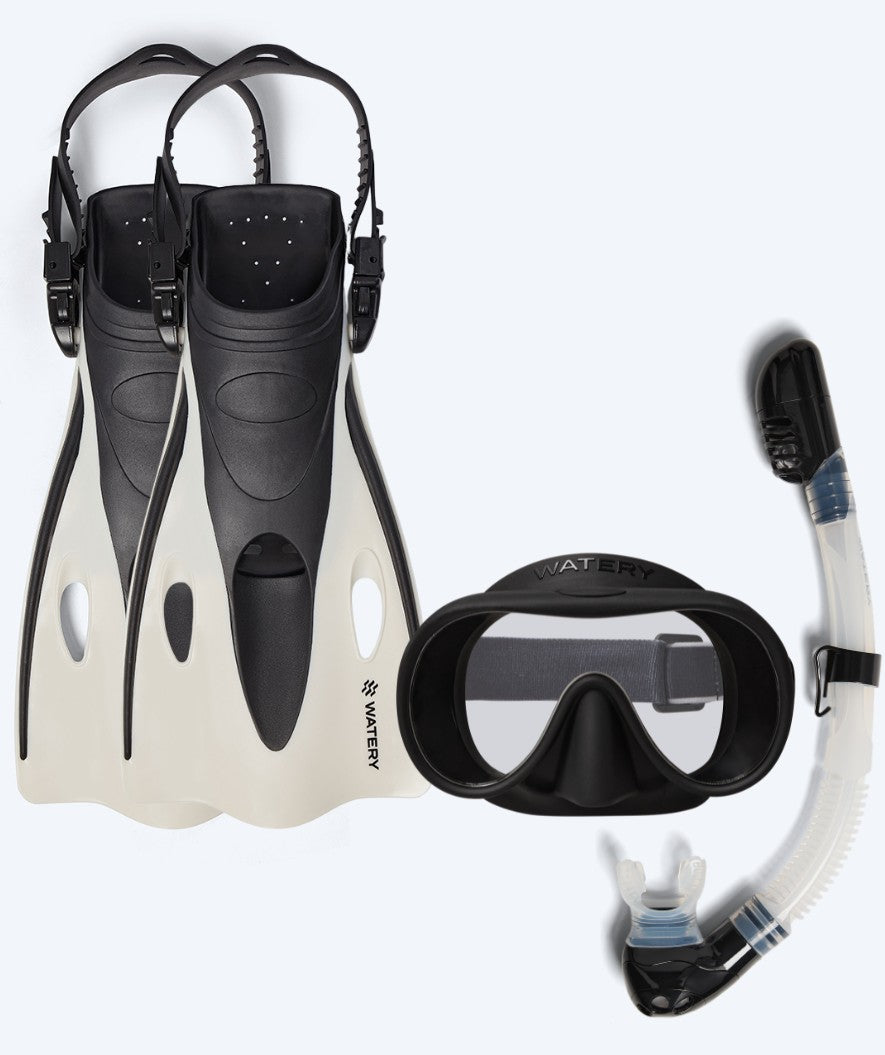 Watery snorkelsett til barn (4-10) - Launch/Alton - Svart/Hvit