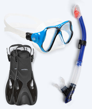 Watery snorkelsett til voksne - Fisher/Hudson - Blå