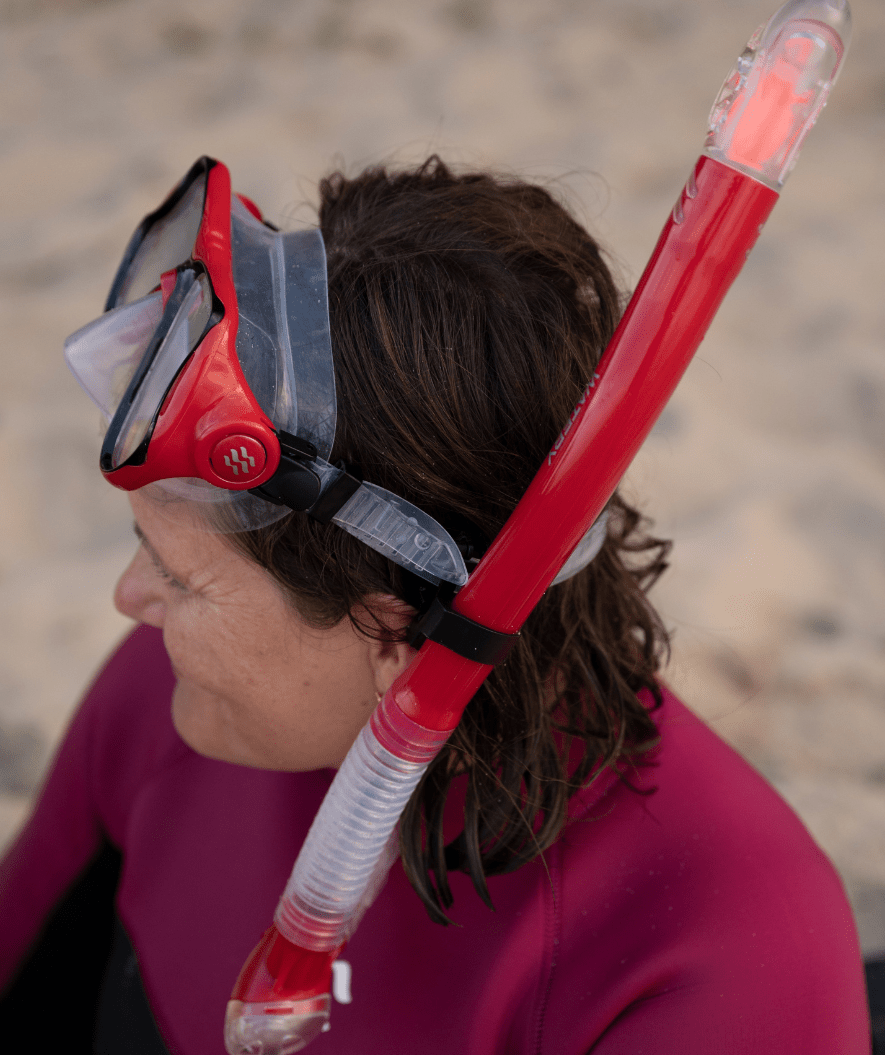 Watery Combo snorkelsett til voksne - Hudson Full-dry - Blå