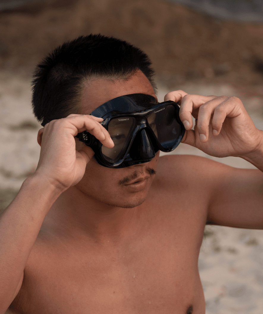 Watery dykkemaske til voksne (fra 12 år) - Hudson - Svart