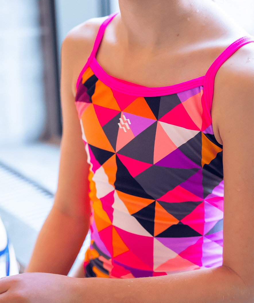 Watery badedrakt til jenter - Laguna - Rosa