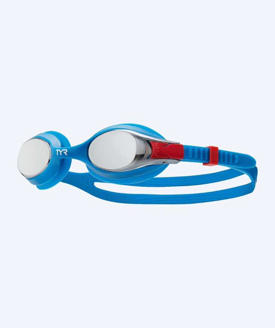 TYR svømmebriller til barn - Swimple Mirror - Blå/rød