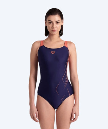 Arena badedrakt til damer - Swim Pro Back Dive - Mørkeblå/Rosa