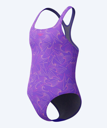 Speedo badedrakt til jenter - Hyperboom Allover Medalist - Lilla