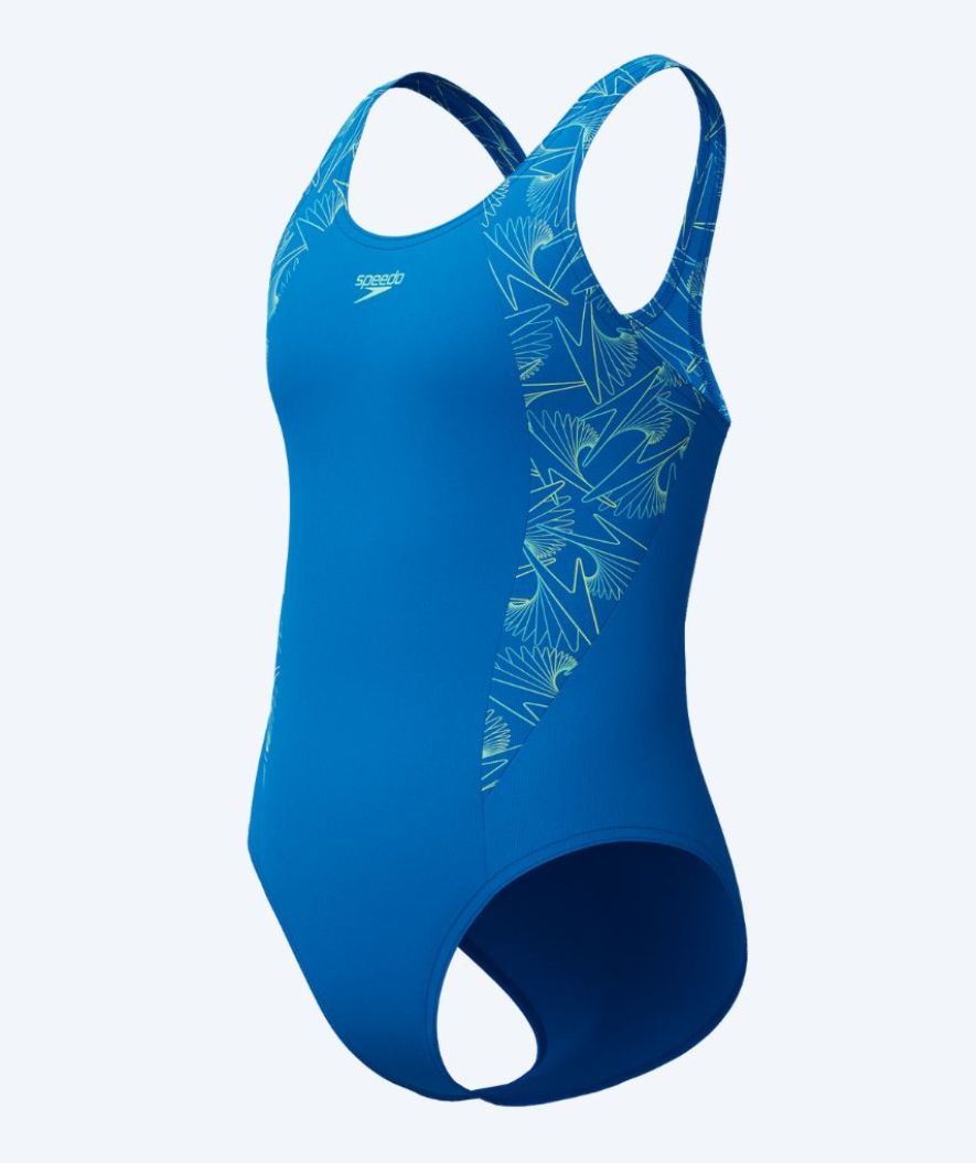Speedo badedrakt til jenter - Hyperboom Splice Muscleback - Lyseblå