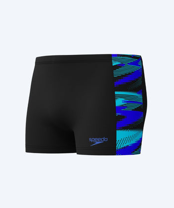 Speedo aquashorts til menn - Hyperboom Panel - Svart/blå