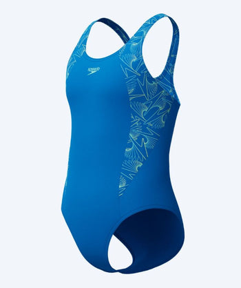 Speedo badedrakt til jenter - Hyperboom Splice Muscleback - Lyseblå
