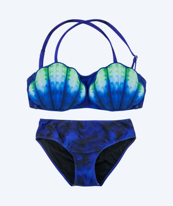 Fin Fun havfruebikini til barn - Royal Shell - Laguna Blue