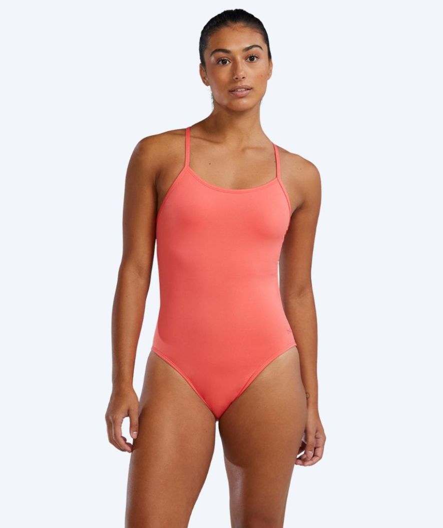 TYR badedrakt til damer - Durafast Solid Cutoutfit - Lyserød
