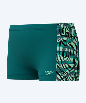Speedo aquashorts til gutter - Digital Panel - Grønn/Svart