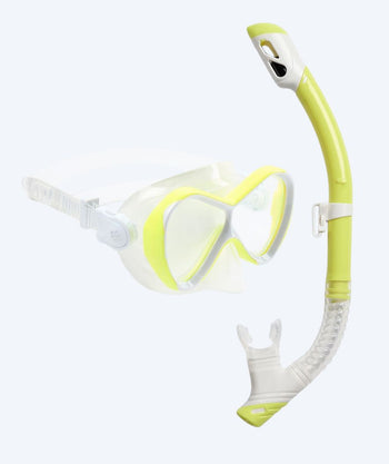 Watery Combo snorkelsett til barn - Triton Full-dry - Gul