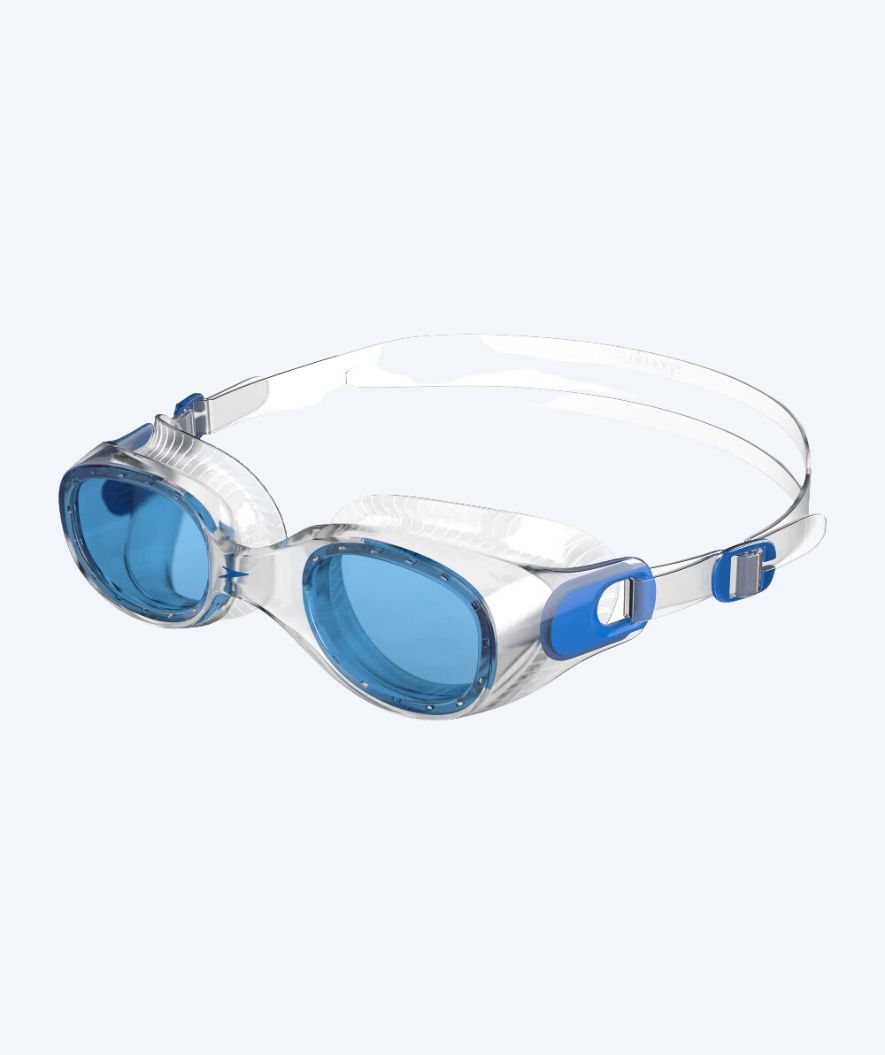 Speedo mosjons svømmebriller - Futura Classic - Hvit/blå (blå linse)