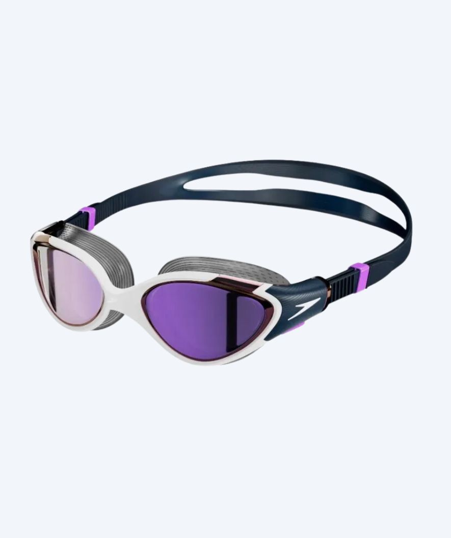 Speedo mosjons svømmebriller til damer - Biofuse 2.0 Mirror - Mørkeblå/lilla