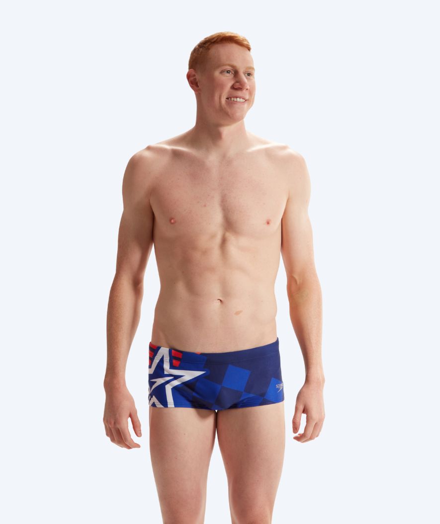 Speedo trunks til menn - Placement Digital - Blå/rød