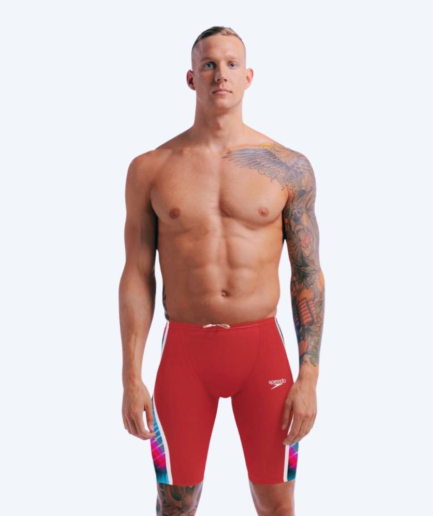 Speedo konkurranse badebukser til menn - LZR Pure Intent 2.0 - Rød/multi
