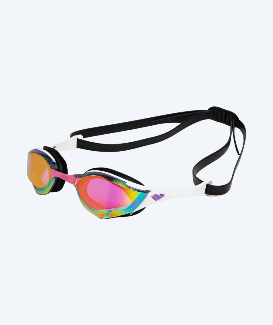 Arena Elite svømmebriller - Cobra Edge SWIPE Mirror - Hvit/lilla