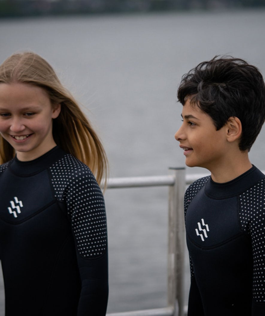 Watery våtdrakt til barn - Hedgehog (3mm) - Svart